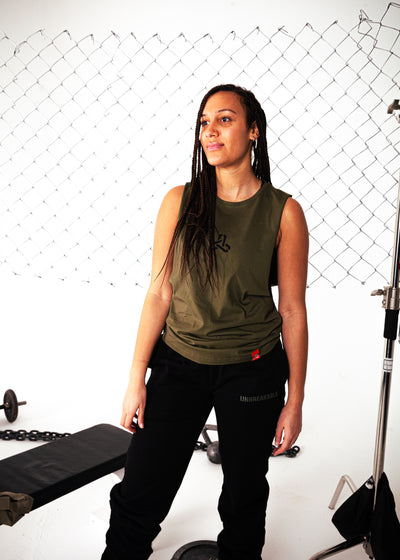 UNBREAKABLE SWEATPANTS BLACK/ARMY GREEN