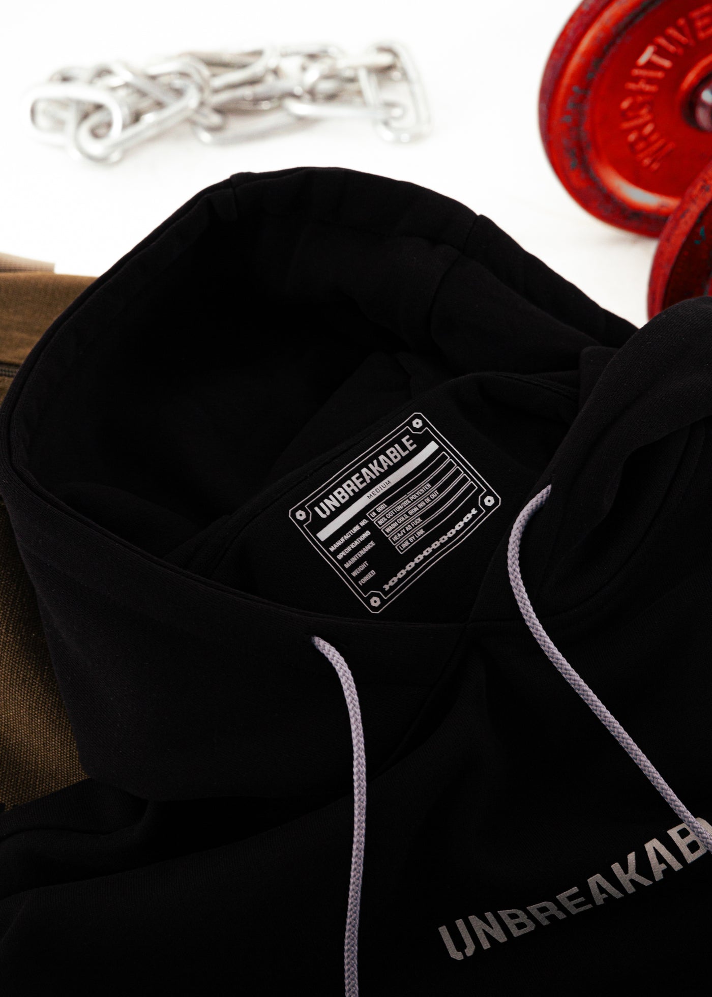 3 LINKS HOODIE BLACK/CHAINMETAL GREY