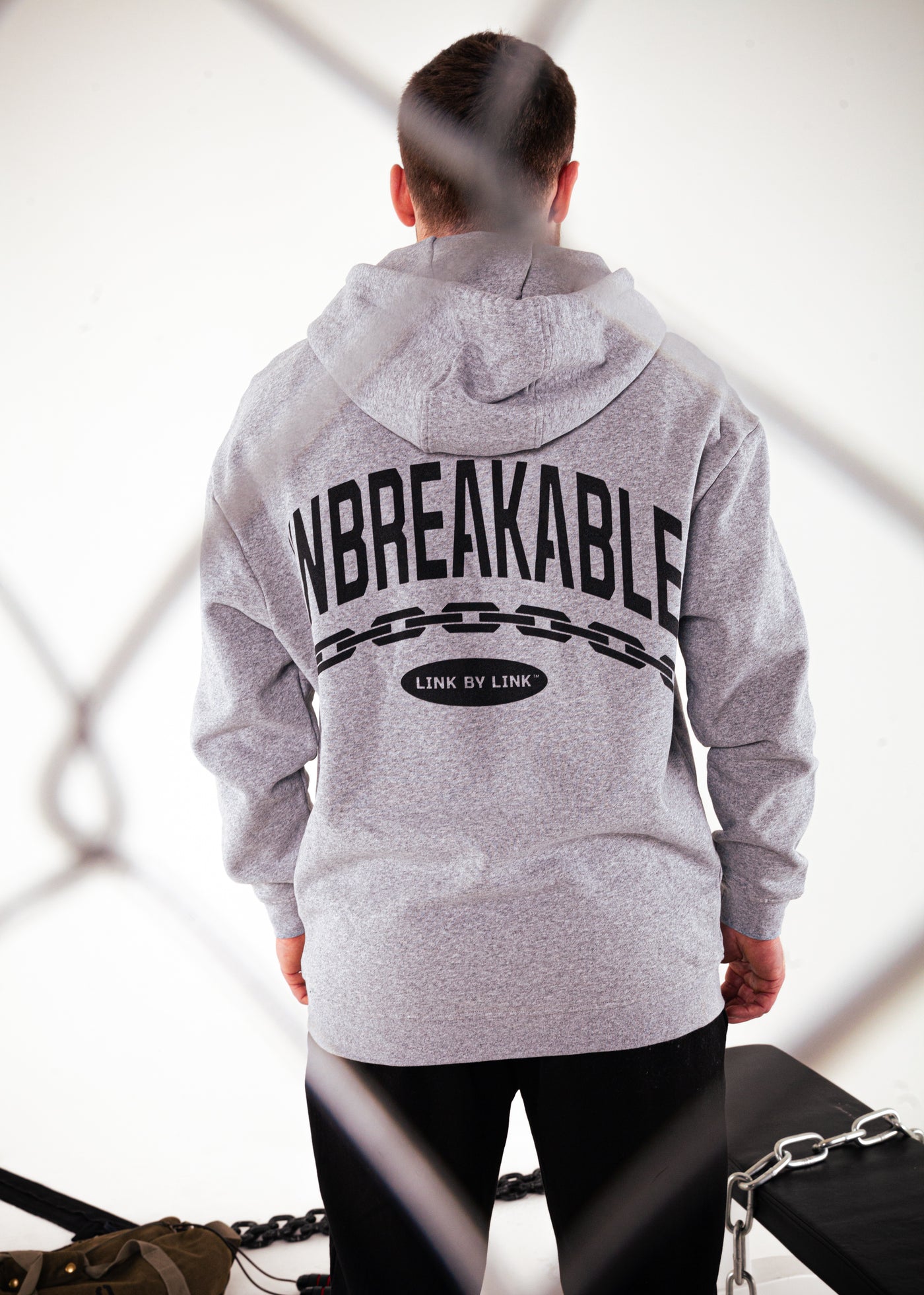 UNBREAKABLE CHAINS HOODIE ATHLETIC GREY