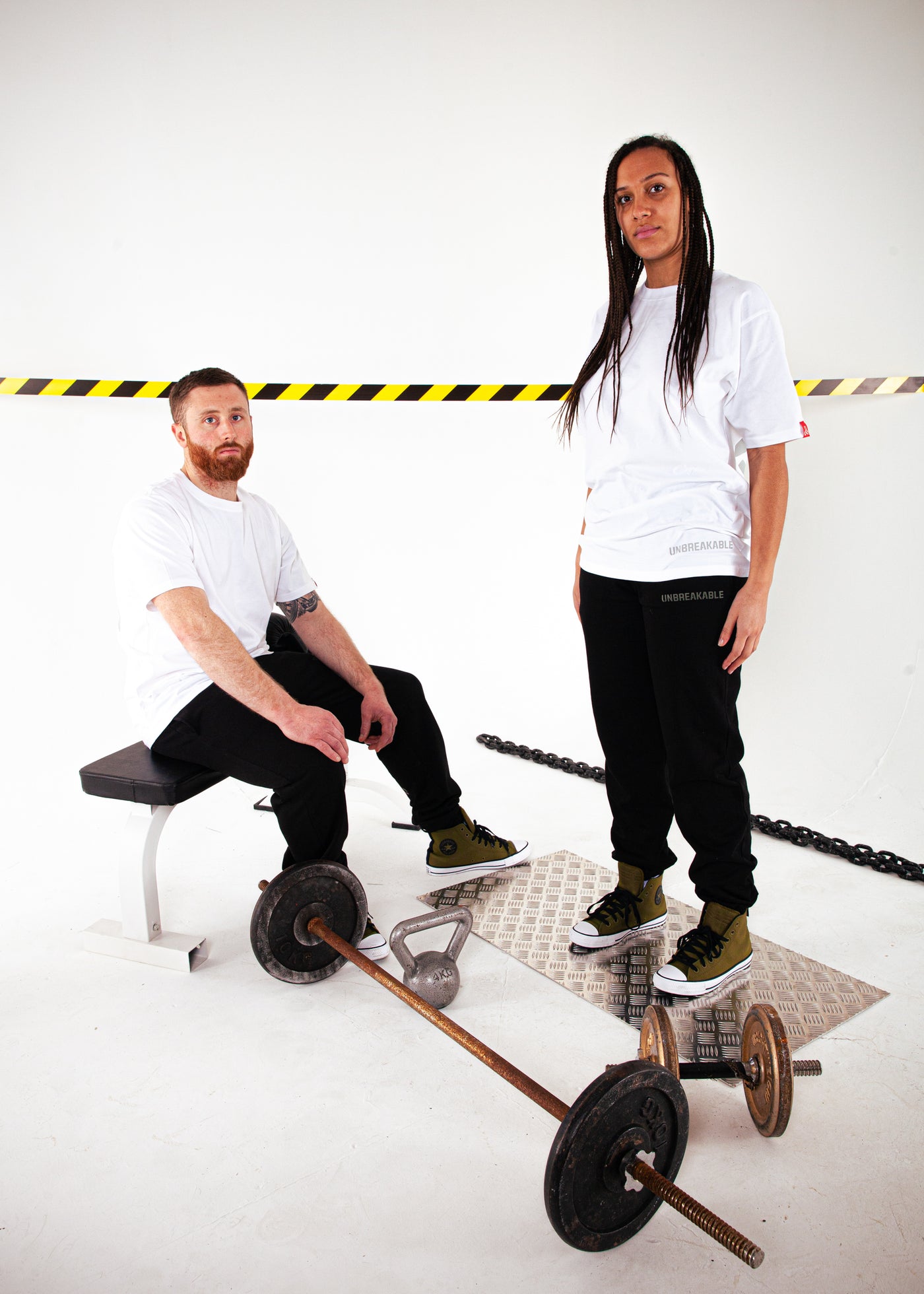3 LINKS T-SHIRT WHITE/CHAINMETAL GREY