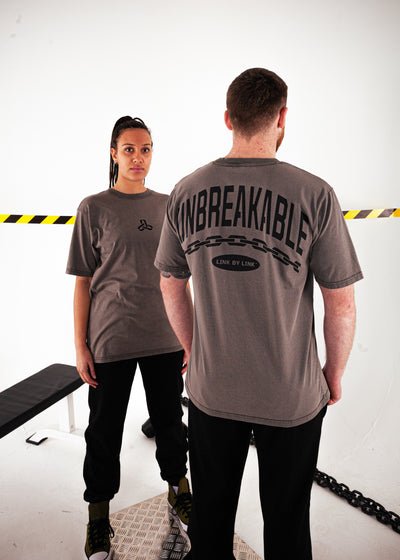 UNBREAKABLE CHAINS T-SHIRT WASHED GREY
