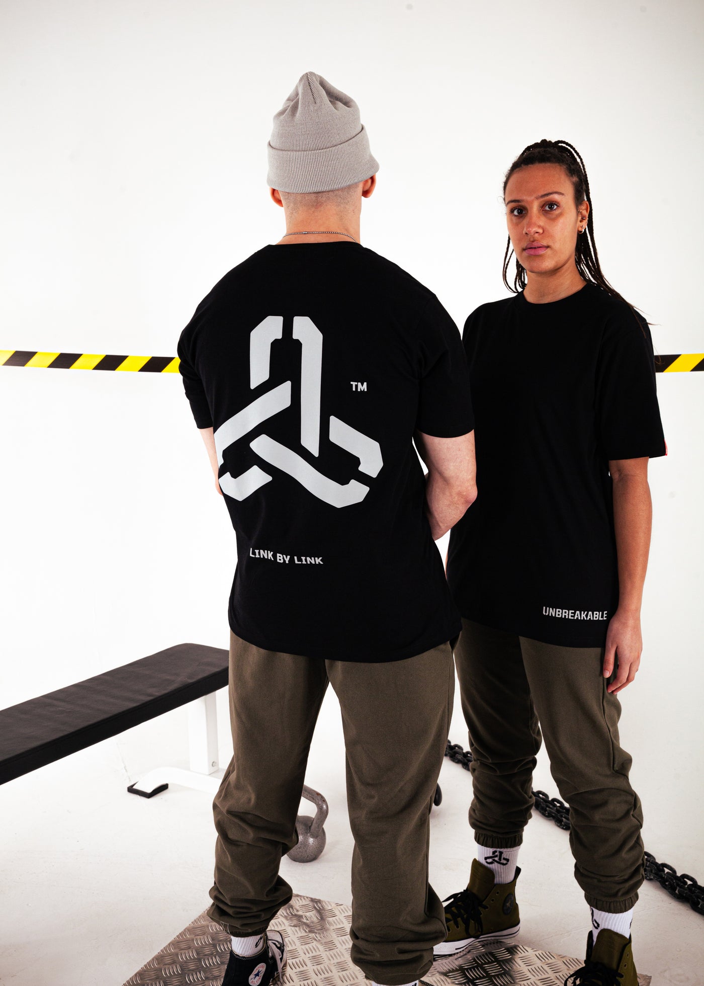 3 LINKS T-SHIRT BLACK/CHAINMETAL GREY