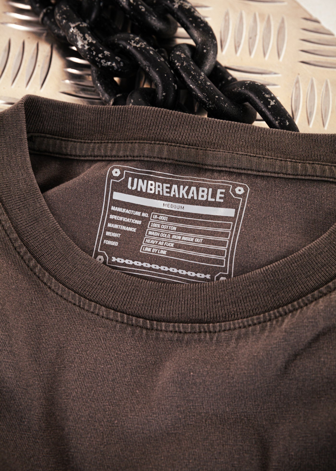 3 LINKS T-SHIRT WASHED GREY/CHAINMETAL GREY